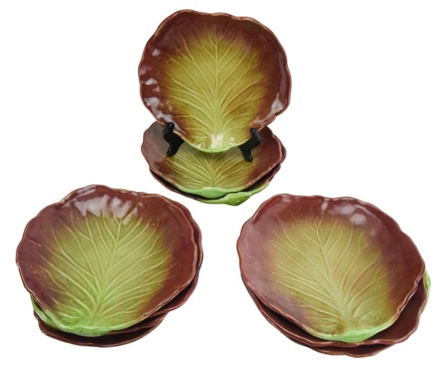 11 Barbara Eigen Signed Pottery Cabbage Plates (1 of 7)
