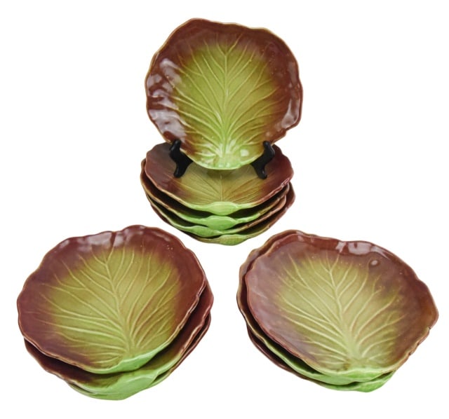 11 Barbara Eigen Signed Pottery Cabbage Plates (1 of 7)