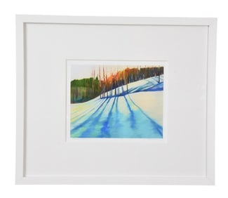 Ann Rea Signed Oil Painting of Aspen Landscape