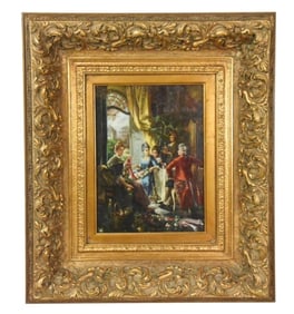 Post Impressionist Oil Painting Weaving Garlands