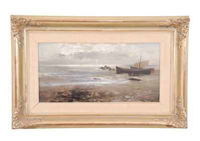 Ezelino BrianteSigned Oil Painting Coastal Scene