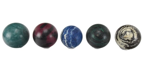 5 Vintage Duck Pin Bowling Balls