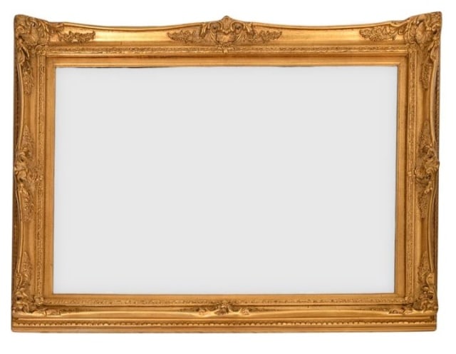 Venetian Style Hand Carved Gilt Wood Mirror: Venetian Style Hand Carved Gilt Wood Mirror.Measures 39 inches x 49 inches x 3 inches.
