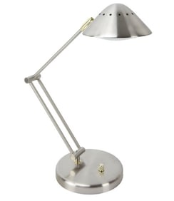 Modernist Brushed Chrome Tone Adjustable Task Lamp