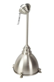 Industrial Chrome Toned Pendant Light