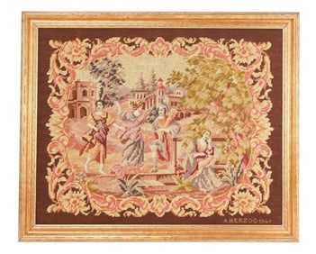 Needlepoint & Petit Point Sampler Dated 1841
