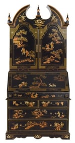 Late 20th C. Chinoisserie Style Secretary Desk