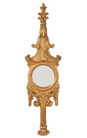 Italian Rococo Style Gilt Carved Gesso Wall Mirror