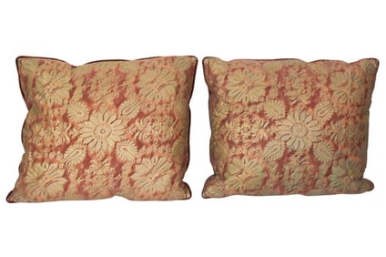 2 Italian Mariano Fortuny Impero Down Pillows