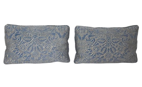 2 Italian Mariano Fortuny Uccelli Down Pillows