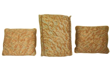 3 Italian Mariano Fortuny Down Pillows