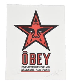 Shepard Fairey "Obey" Star Logo Screen Print