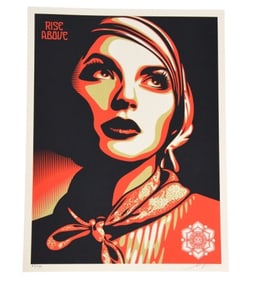 Shepard Fairey "Rise Above Rebel" Screen Print