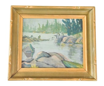 Henry George Glyde Oil on Panel Painting