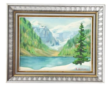 Roland Gissing Bow Valley Oil on Canvas Painting
