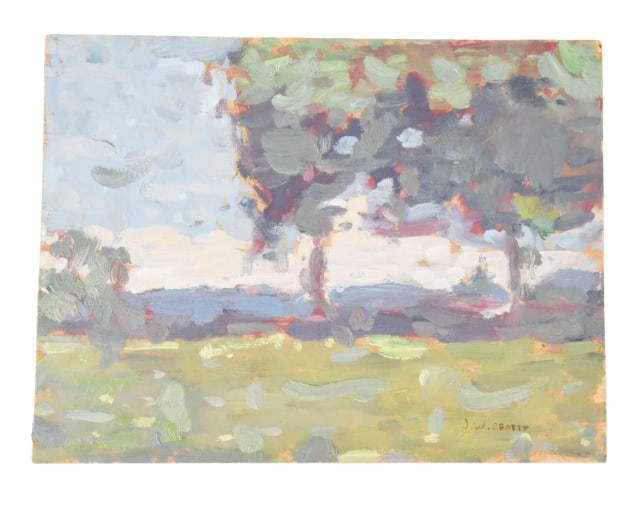 John William Beatty Signed Oil on Panel Painting (1 of 8)