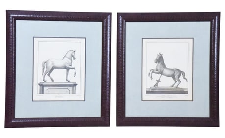 2 Antique Nolli & Casanova Equestrian Engravings