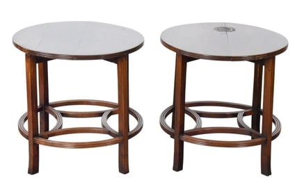 Pair Chinese Rosewood Occasional Tables