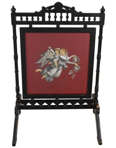 Victorian Period Needlepoint Fireplace Screen (1 of 14)