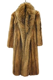 Davellin New York Coyote Fur Full Length Coat