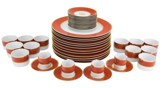 12 Bernardaud Limoges Sparte Porcelain Set