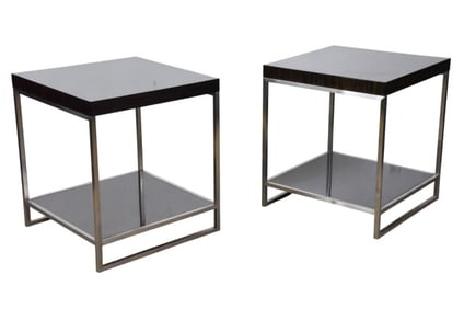 Pair Steve Silver Lucia Chair Side End Tables