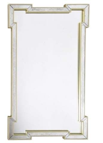 Art Deco Multi Panel Distressed Glass Wall  Mirror (1 of 6)