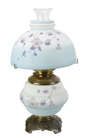 Antique Larkin Double Glass Converted Oil Lamp