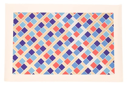 Harry Koursaros Signed Optical Screen Print