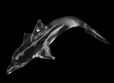 Large Crystal Dolphin Statue