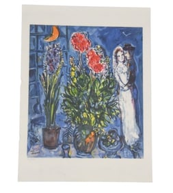 Marc Chagall "Le Maries" Lithograph 29/450