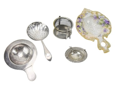 5 Antique Tea Cup Tea Strainers