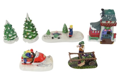 Assortment of Department 56 Town Accessories