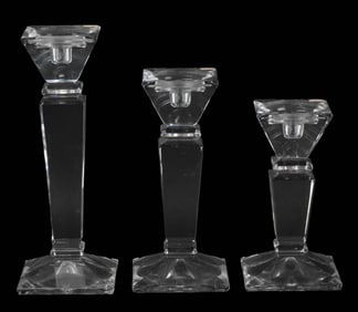 3 Shannon Crystal Graduated Candle Holders