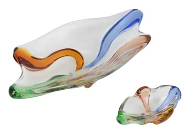 2 Frantisek Zemek Rhapsody Art Glass Bowls