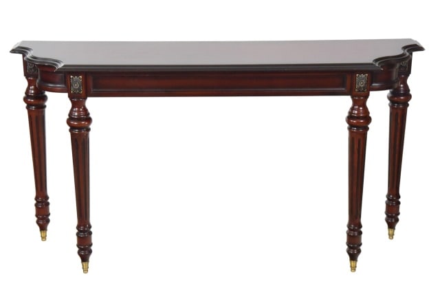 Louis XVI Style Hand Carved Mahogany Console Table (1 of 11)