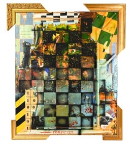 David Deak 20th C Abstract Mixed Media Painting