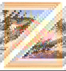 Sandra Boschet Signed Oil Painting Puerto Banus