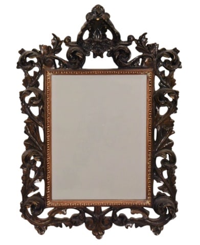 Bombay Company Gilt & Black Italian Painted Mirror (1 of 10)