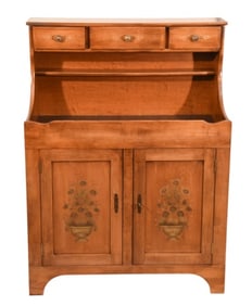 Primitive Carved Pine Dry Sink