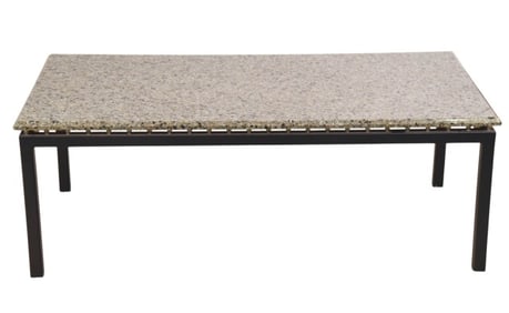 Post Modern Steel and Granite Top Coffee Table