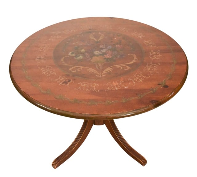 Habersham Plantation Hand Painted Pedestal Table (1 of 14)