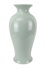 Vintage Italian Celadon Pottery Floor Vase