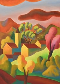 After Salvo Expressionist Acrylic Painting