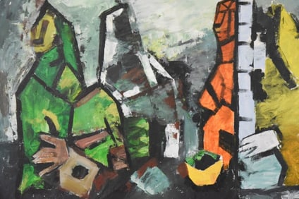 After Maqbool Fida Husain Oil Painting on Canvas