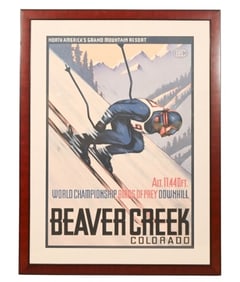Beaver Creek Vintage Style Framed Travel Poster