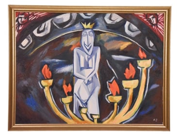 Natalia Goncharova Attributed Oil Painting