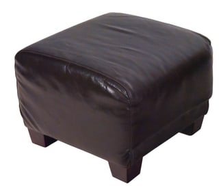 Contemporary Leather Upholstered Ottoman