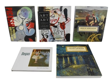 5 20th C Coffee Table Art Books on 19th C Art