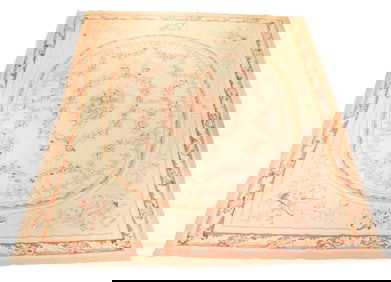 French Empire Aubusson Flat Woven Tapestry Rug